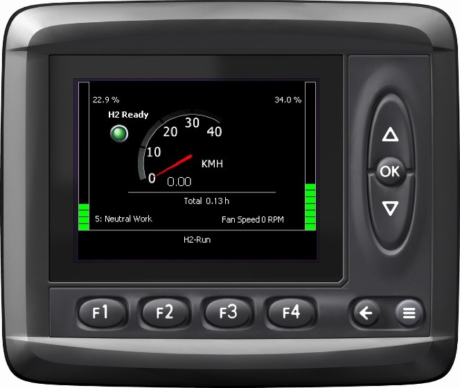 Fuel levels gauge in the 500H2