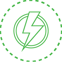 Green Machines Icon Energy Saving Green